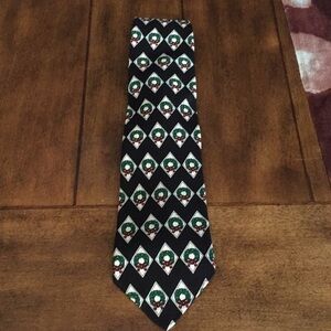 ROBERT STOCK Christmas Wreath Silk Tie